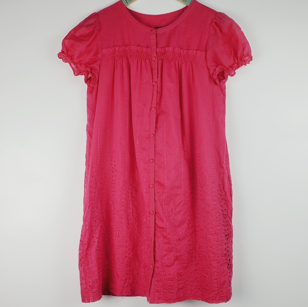ali ro silk dress Ali Ro Floral Laser Cut Embroidered Silk Dress 4
